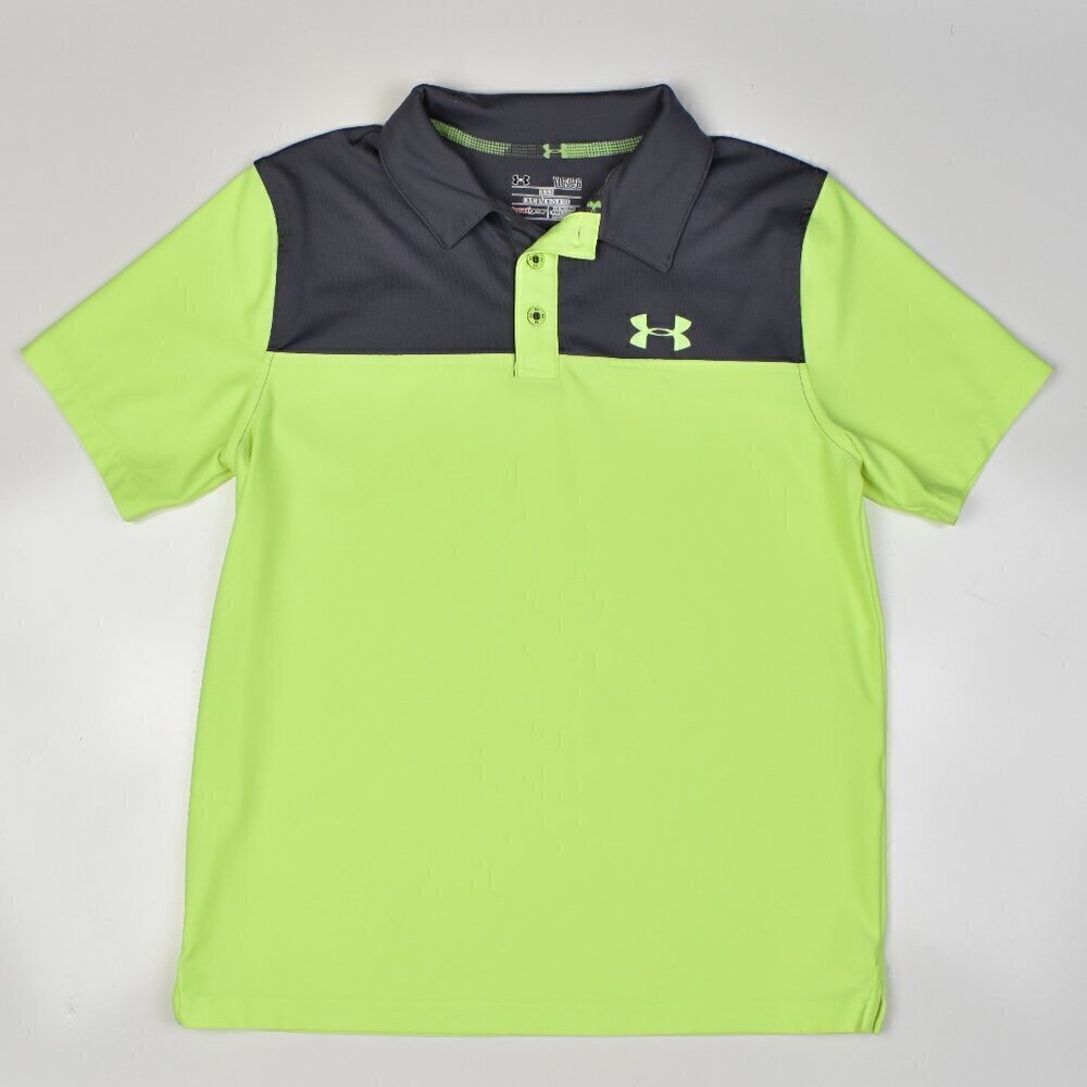 Youth Under Armour Dri Fit Golf Polo Shirt L - Picture 1 of 5